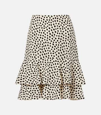 Polka-dot tiered silk miniskirt | Chloé