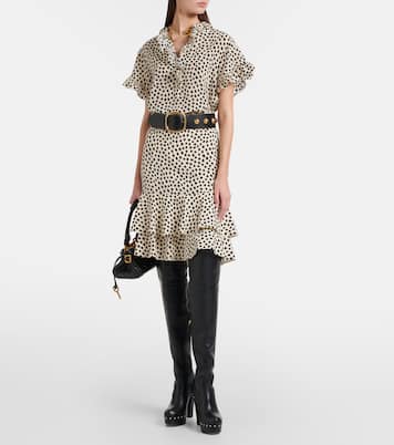 Polka-dot tiered silk miniskirt | Chloé