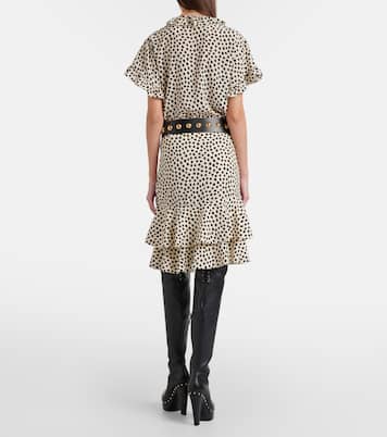 Polka-dot tiered silk miniskirt | Chloé