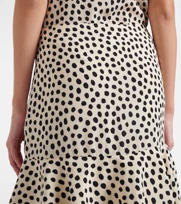 Polka-dot tiered silk miniskirt | Chloé