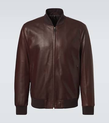 Leather bomber jacket | Brioni