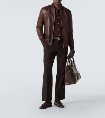 Leather bomber jacket | Brioni