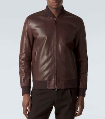 Leather bomber jacket | Brioni