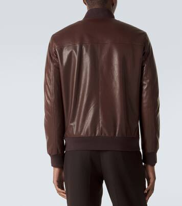 Leather bomber jacket | Brioni
