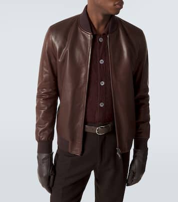 Leather bomber jacket | Brioni