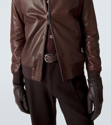 Leather bomber jacket | Brioni
