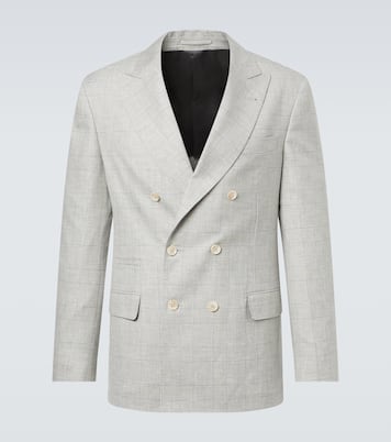 Blazer en laine à carreaux | Brunello Cucinelli