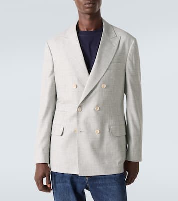 Blazer en laine à carreaux | Brunello Cucinelli