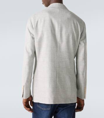Blazer en laine à carreaux | Brunello Cucinelli