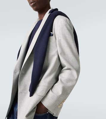 Blazer en laine à carreaux | Brunello Cucinelli