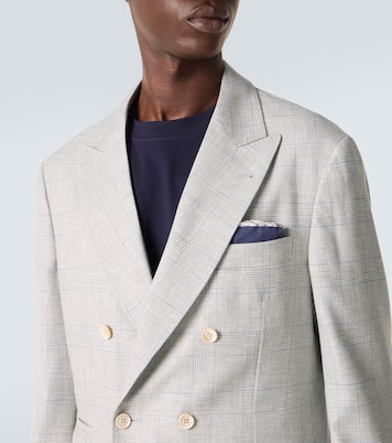 Blazer en laine à carreaux | Brunello Cucinelli