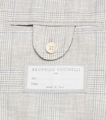 Blazer en laine à carreaux | Brunello Cucinelli