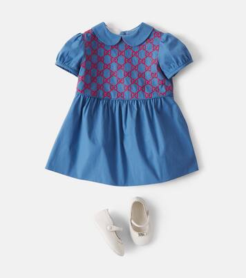 Baby cotton-blend dress | Gucci Kids