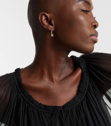 Boucles d’oreilles en or jaune 14 ct (585/1000) avec améthyste et diamants | Mateo