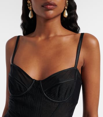 Ruched sheer tulle minidress | Dolce&Gabbana