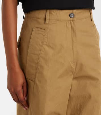 بنطلون بأرجل عريضة من القطن  | Dries Van Noten