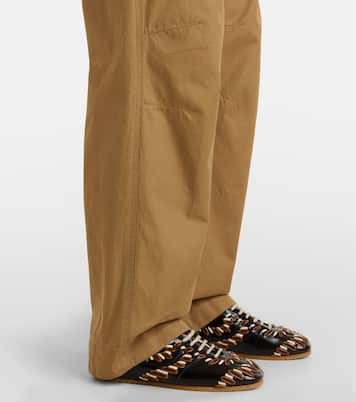 بنطلون بأرجل عريضة من القطن  | Dries Van Noten