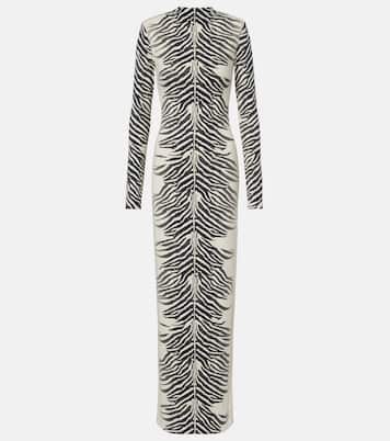 Kari zebra-print maxi dress | De La Vali