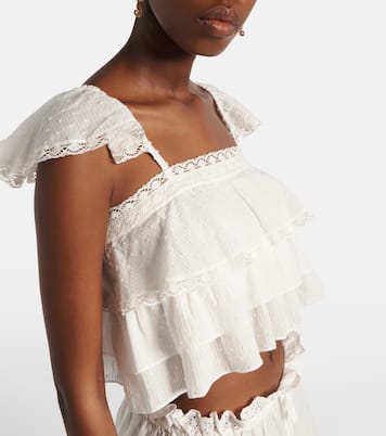 Anya ruffled cotton top | Poupette St Barth