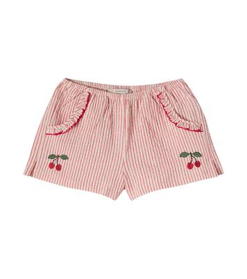 Ellie ruffled striped cotton seersucker shorts | Konges Sløjd