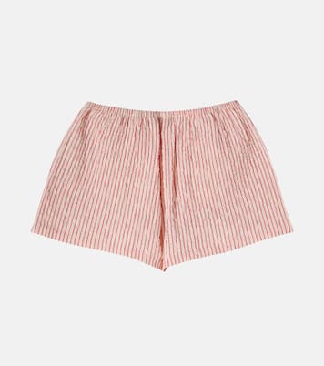 Ellie ruffled striped cotton seersucker shorts | Konges Sløjd