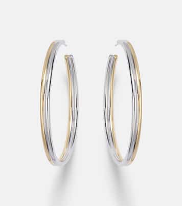 Pendientes de aro Thread chapados en oro de 10 ct | Jennifer Fisher