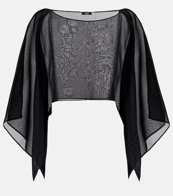 Top court Monogram en soie | Balmain