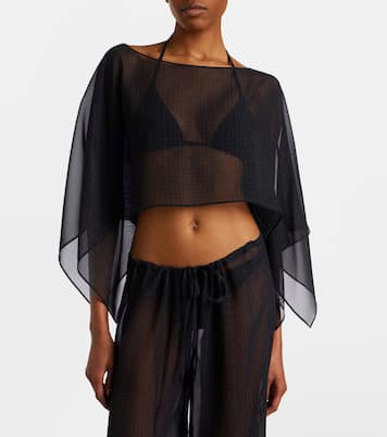 Top court Monogram en soie | Balmain