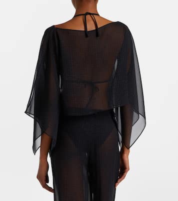 Top court Monogram en soie | Balmain