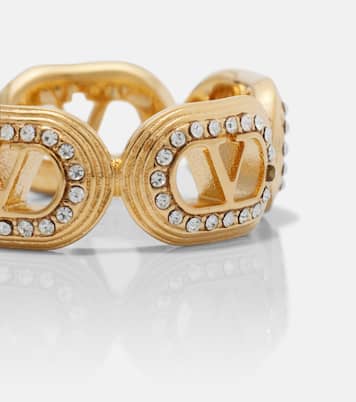 Ovalette Swarovski®-embellished ring | Valentino