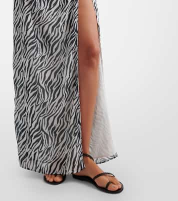 Vestido largo asimétrico Louise estampado | Bananhot