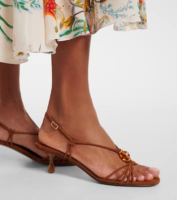 Verzierte Sandalen Lova aus Veloursleder | Jimmy Choo