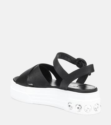 Plateausandalen aus Satin | Miu Miu