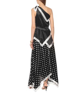 Robe Petrel asymétrique en satin de soie à pois | Altuzarra