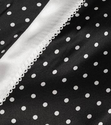 Robe Petrel asymétrique en satin de soie à pois | Altuzarra