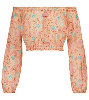 Top Rachel imprimé en coton | Poupette St Barth