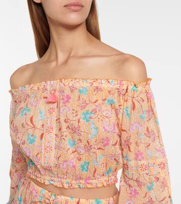 Top Rachel imprimé en coton | Poupette St Barth