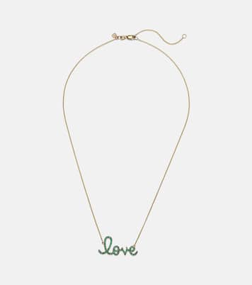 Collier Medium Love en or jaune 14 ct et diamants | Sydney Evan