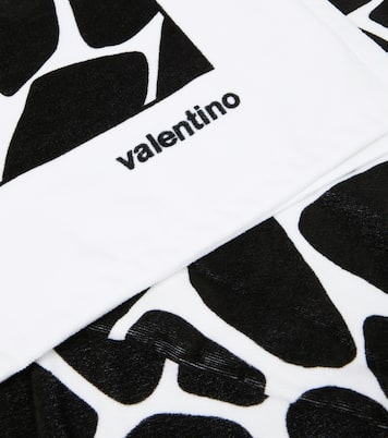 Printed cotton beach towel | Valentino