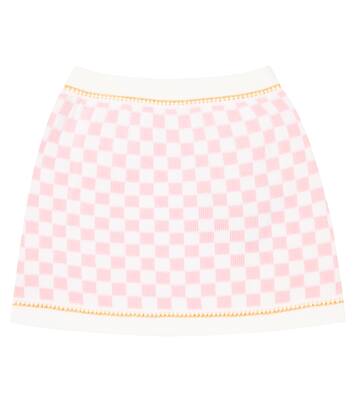 Jupe Medusa en laine à carreaux | Versace Kids