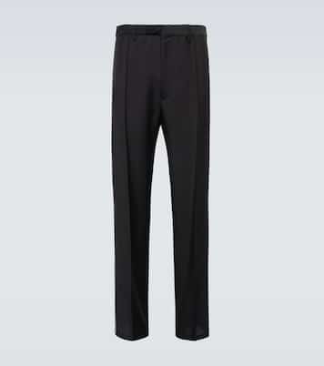 Pantalon en mohair et laine à logo | Prada