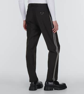 Pantalon en mohair et laine à logo | Prada