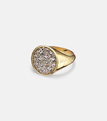 Ring Octavia Signet aus 18kt Gelbgold mit Diamanten | Octavia Elizabeth