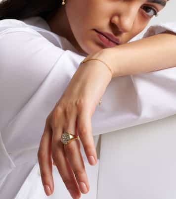 Ring Octavia Signet aus 18kt Gelbgold mit Diamanten | Octavia Elizabeth