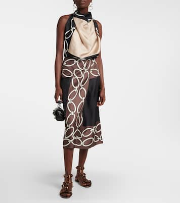 Sandali Roman Stud in pelle metallizzata | Valentino Garavani