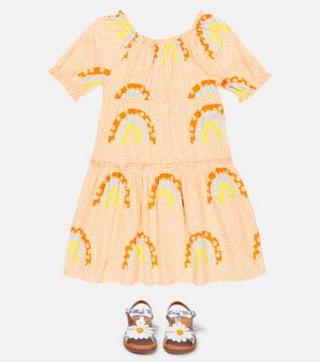 Printed tiered cotton dress | Stella McCartney Kids