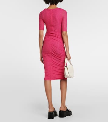 Vestido midi fruncido | Ganni