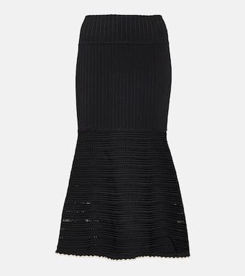 High-rise scalloped midi skirt | Victoria Beckham