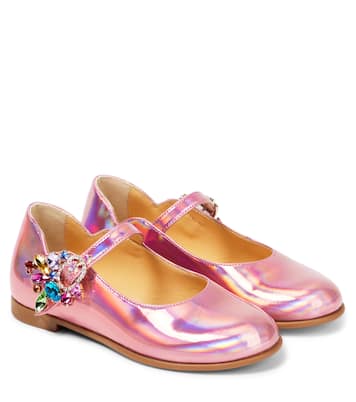 Melodie Queenie leather ballet flats | Christian Louboutin Kids