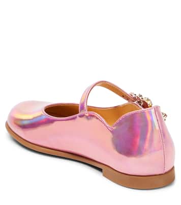 Melodie Queenie leather ballet flats | Christian Louboutin Kids